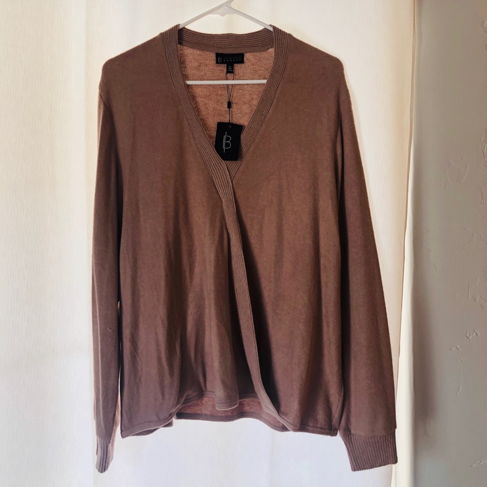 Collection by Bobeau - soft blush vneck sweater